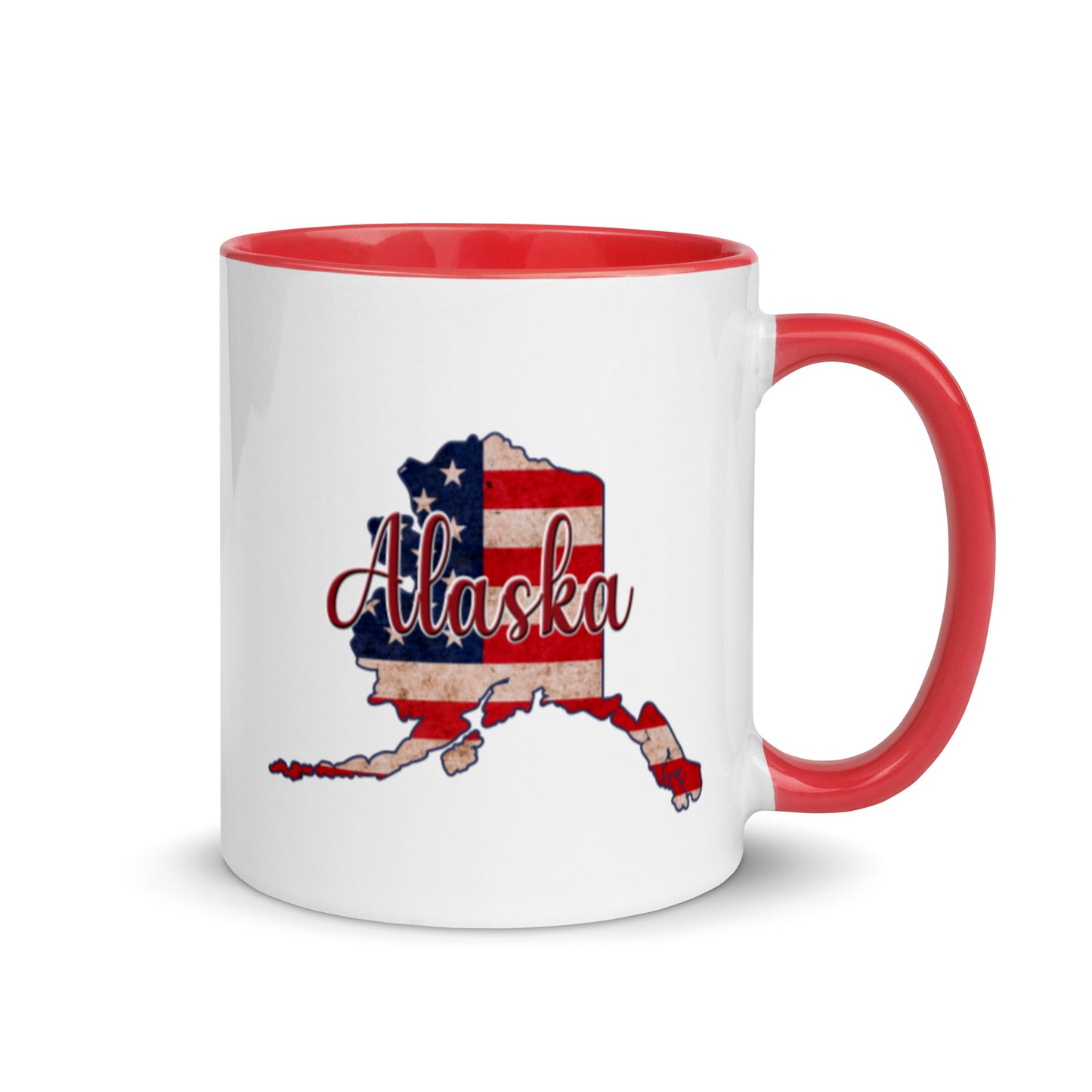 Alaska US Flag with Color Inside 11 oz Ceramic Mug