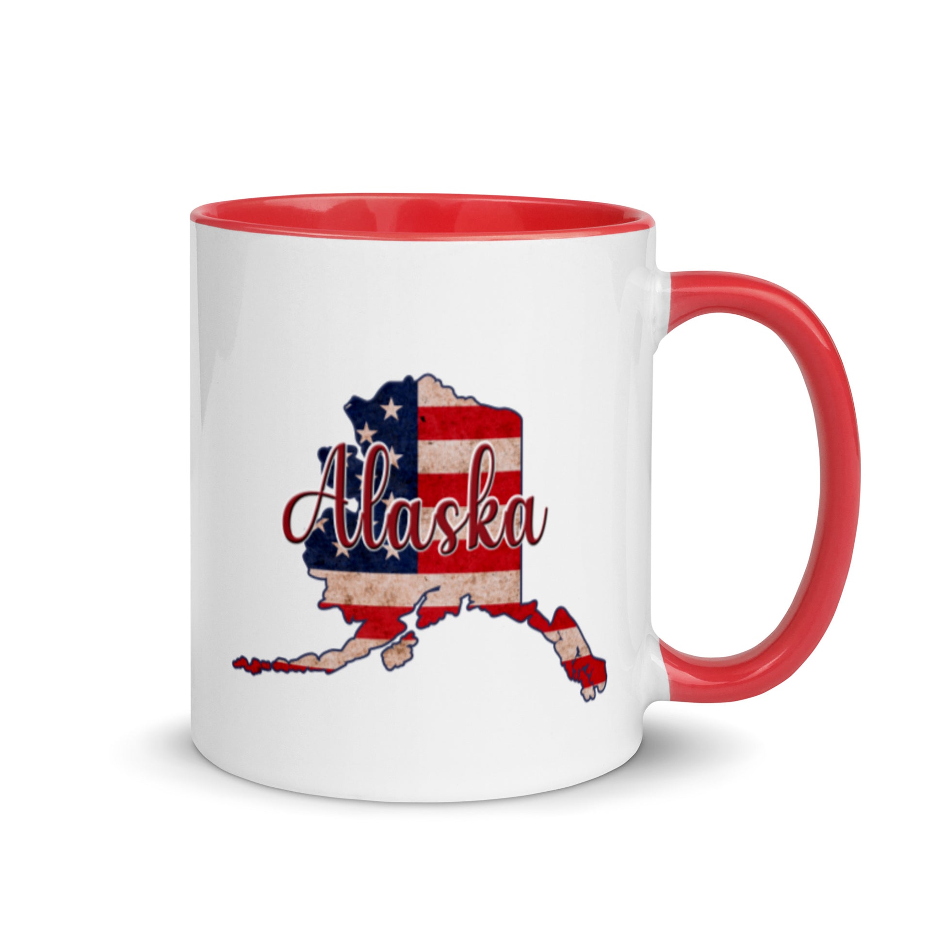 Alaska US Flag with Color Inside 11 oz Ceramic Mug