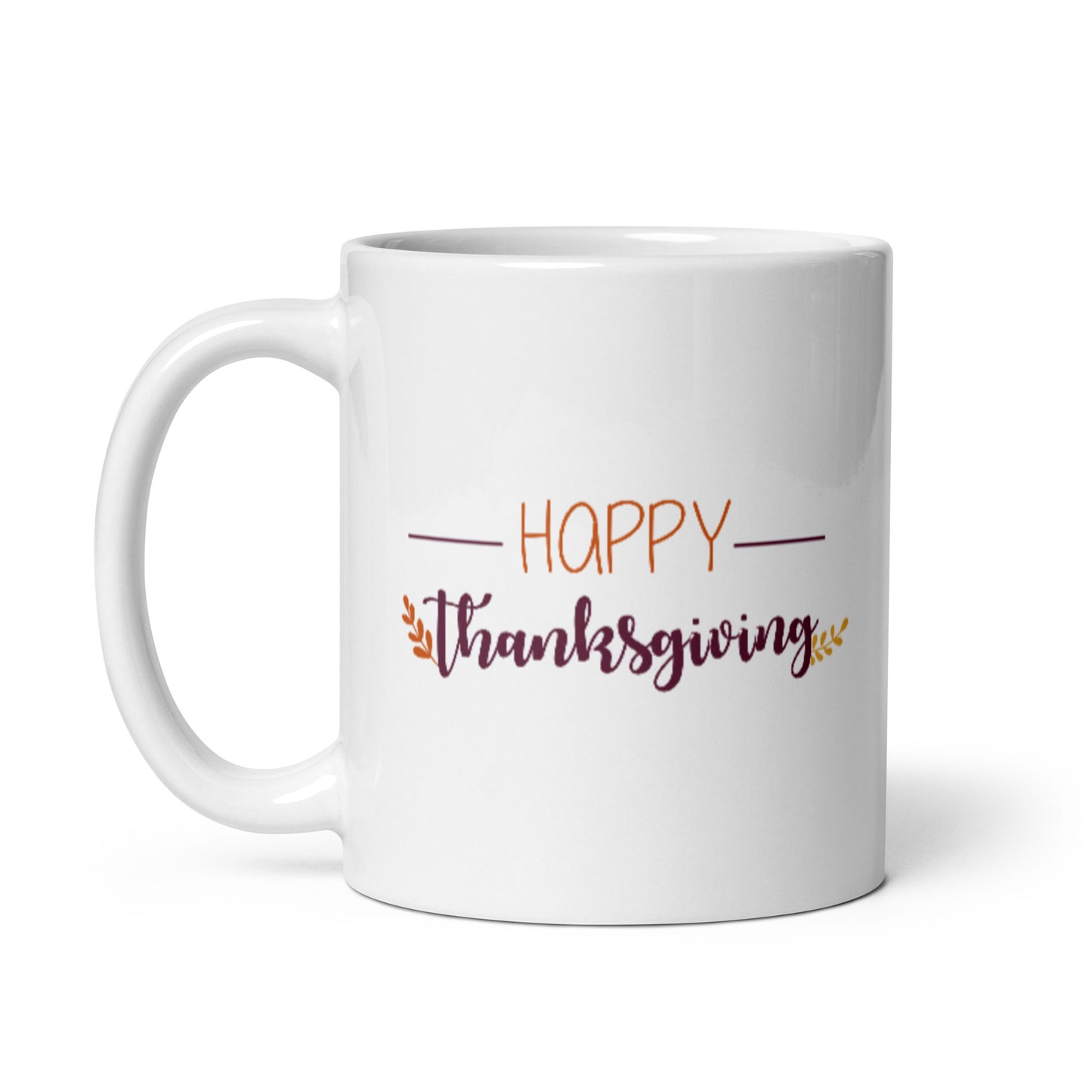 Happy Thanksgiving White glossy mug