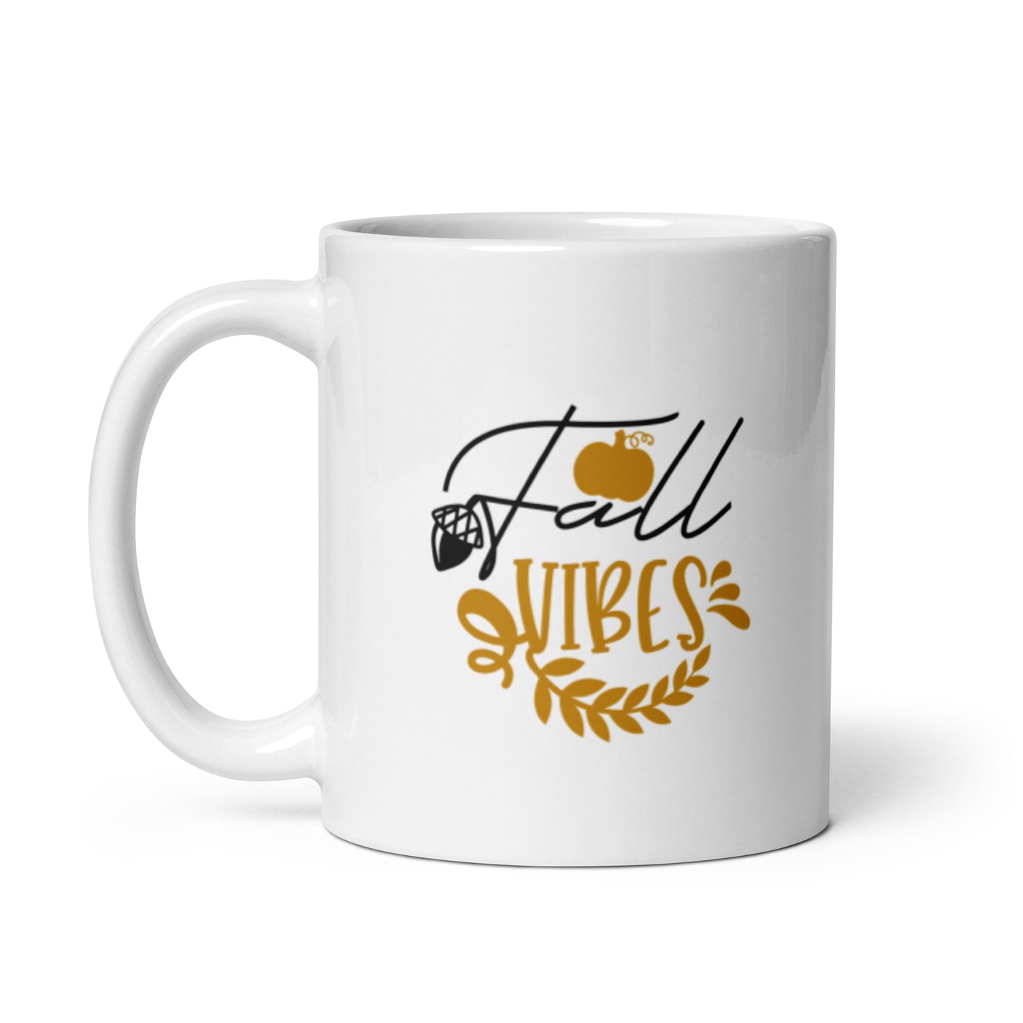 Fall Vibes White glossy mug