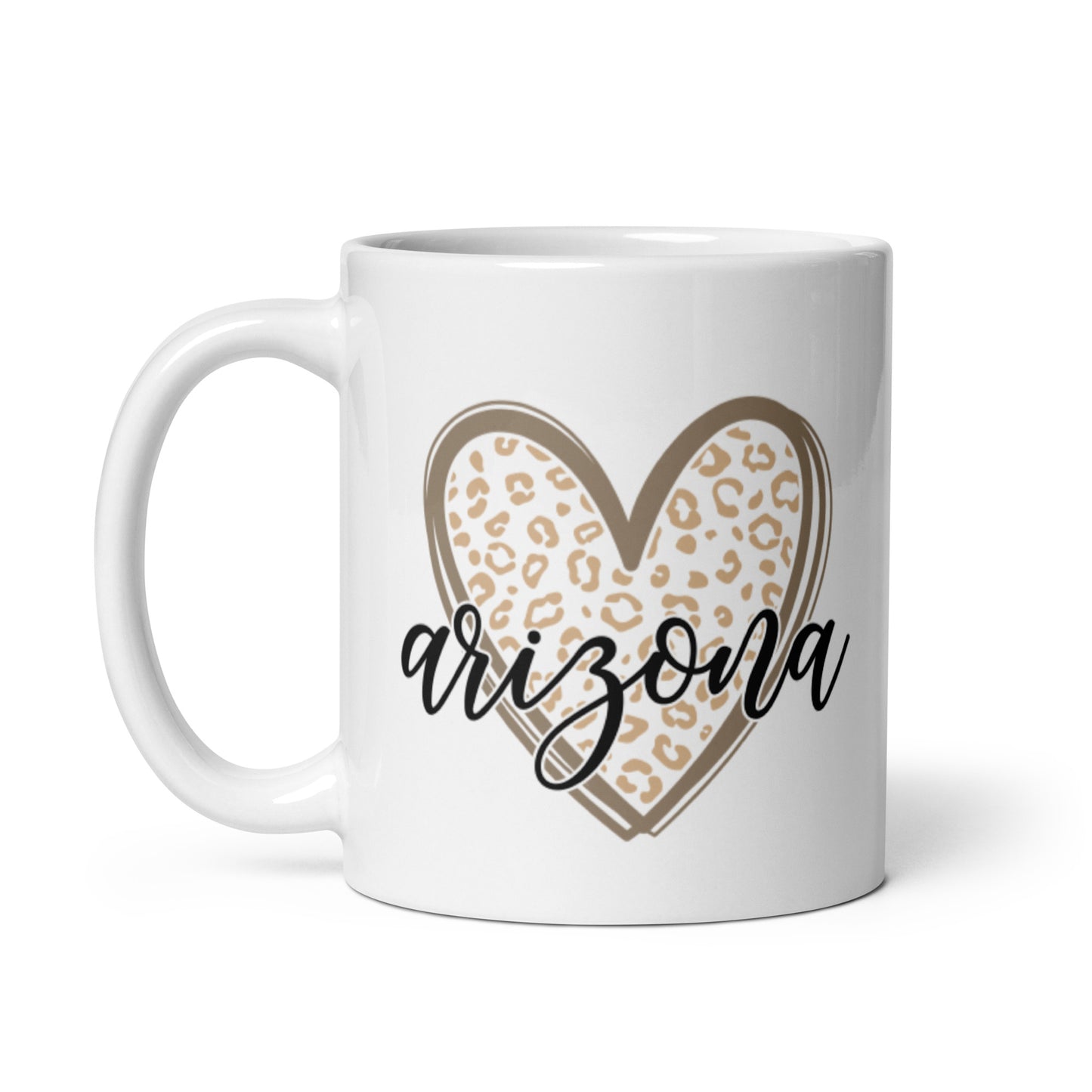 Arizona Heart White glossy mug