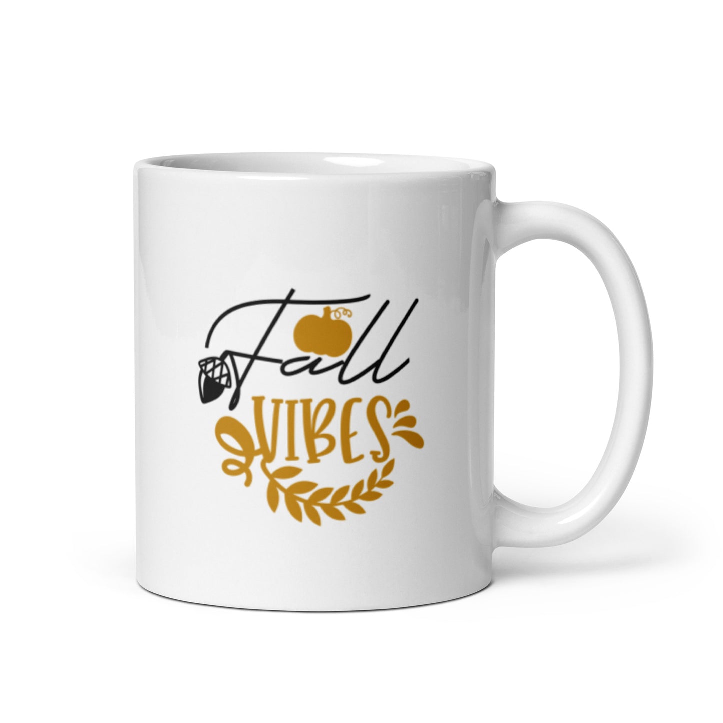 Fall Vibes White glossy mug