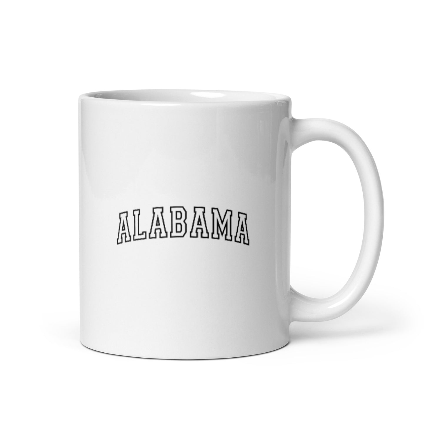 Alabama Varsity Letters White glossy mug