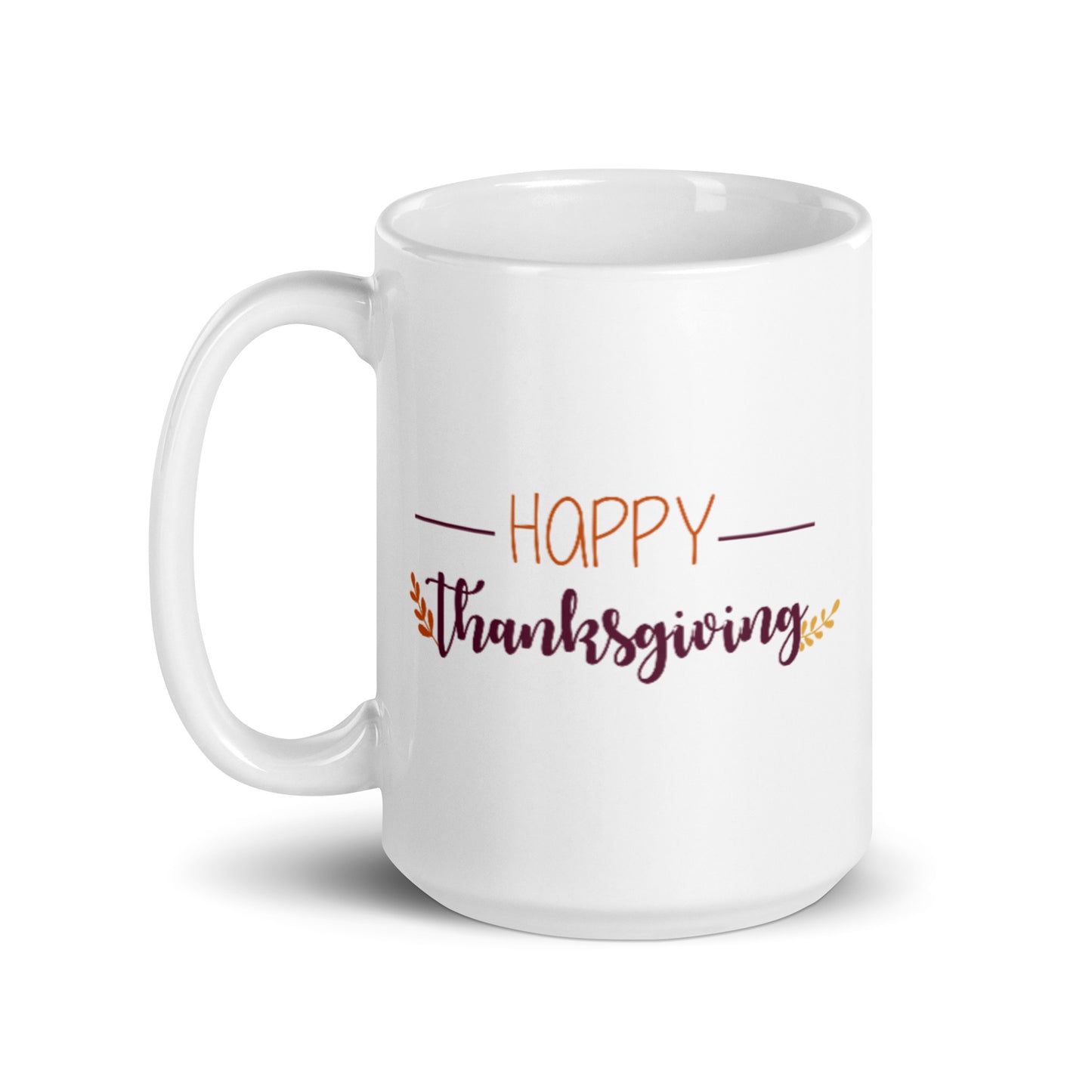 Happy Thanksgiving White glossy mug