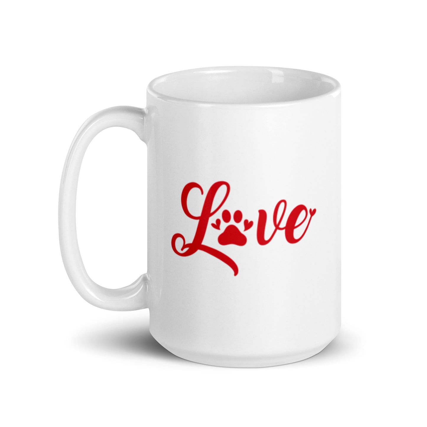 Love White glossy mug