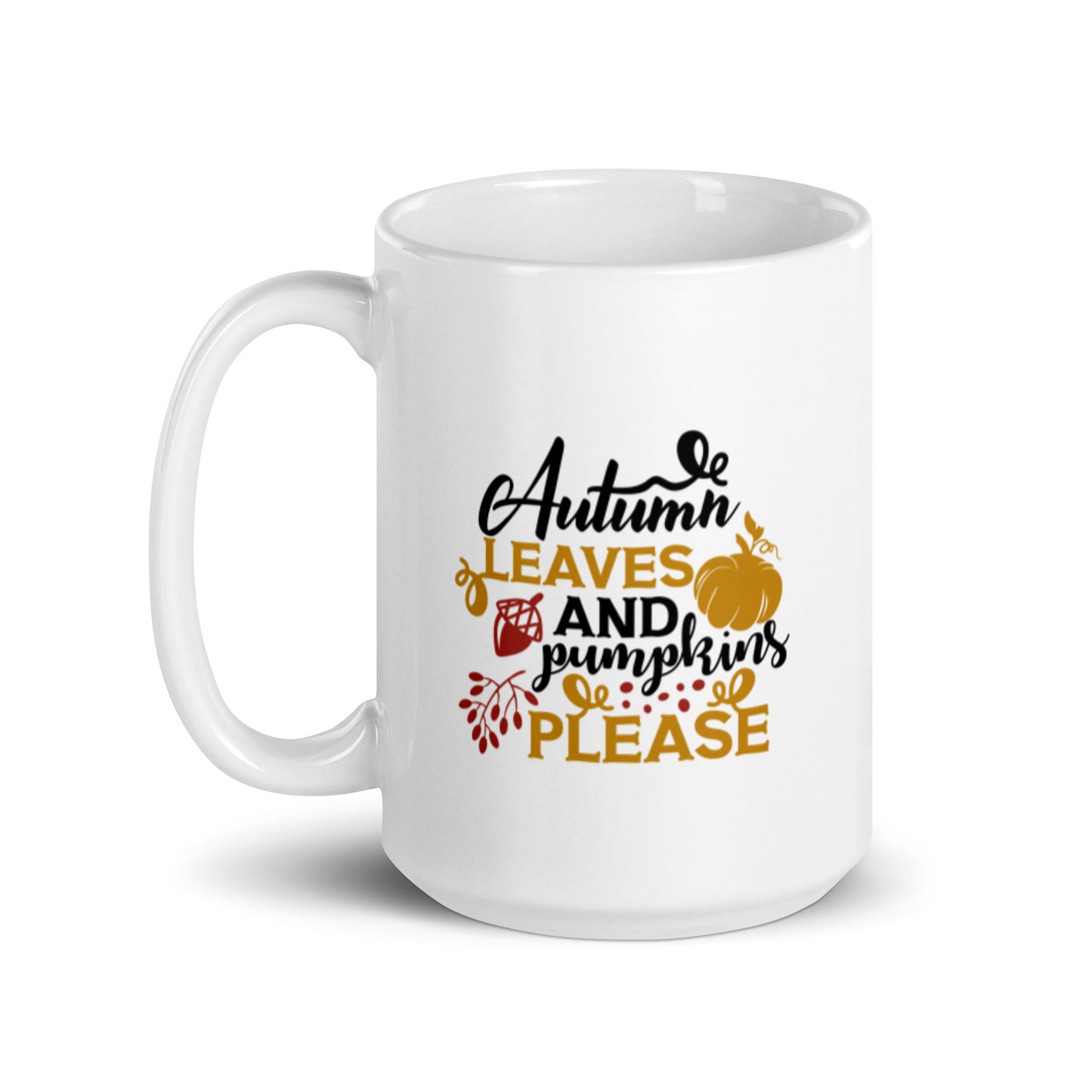Autumn Blessings White glossy mug