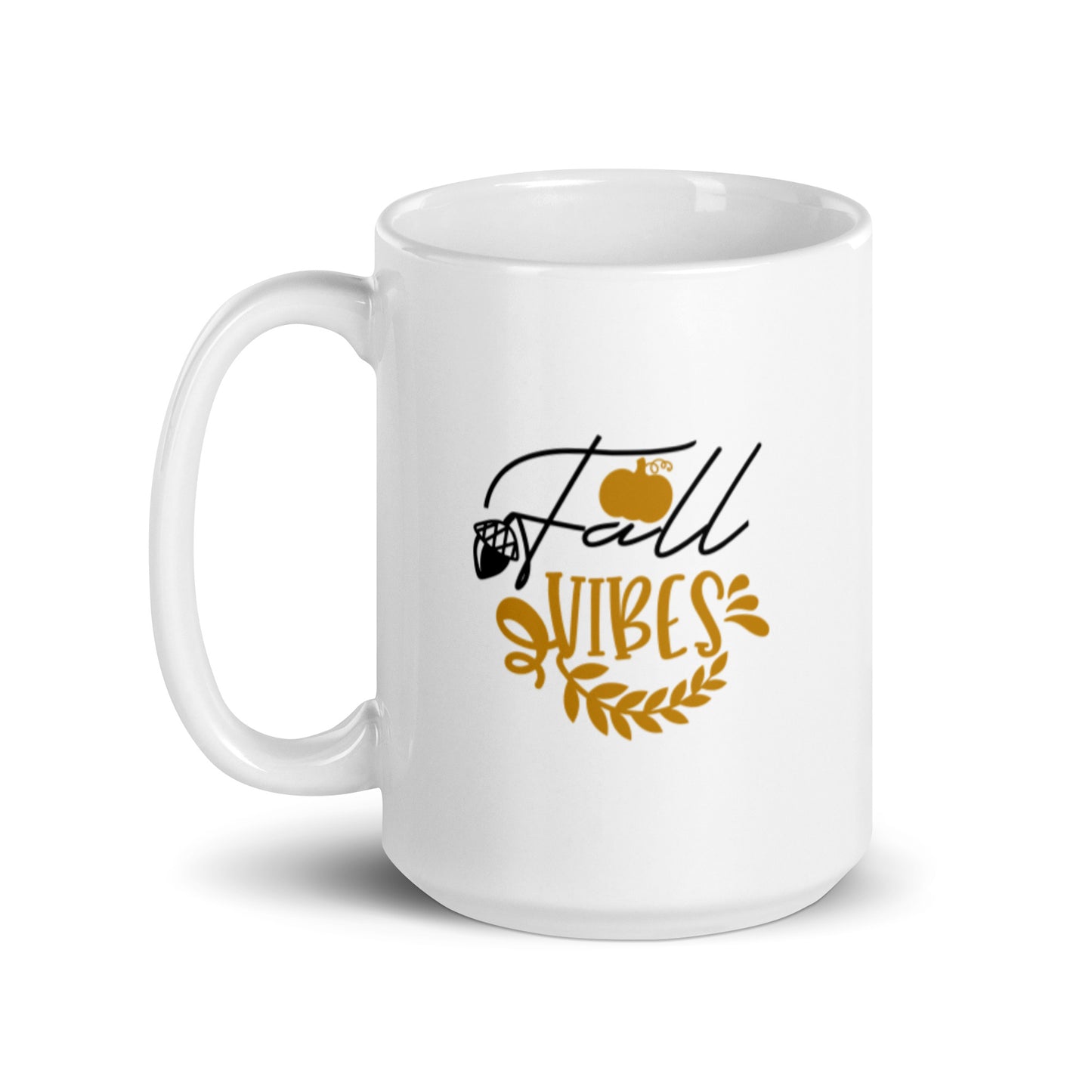 Fall Vibes White glossy mug