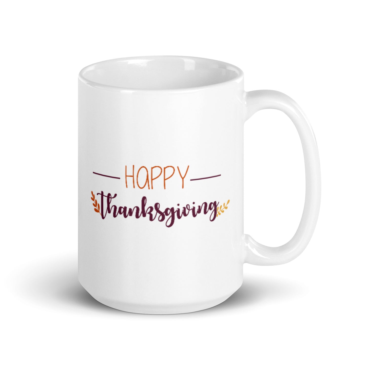 Happy Thanksgiving White glossy mug