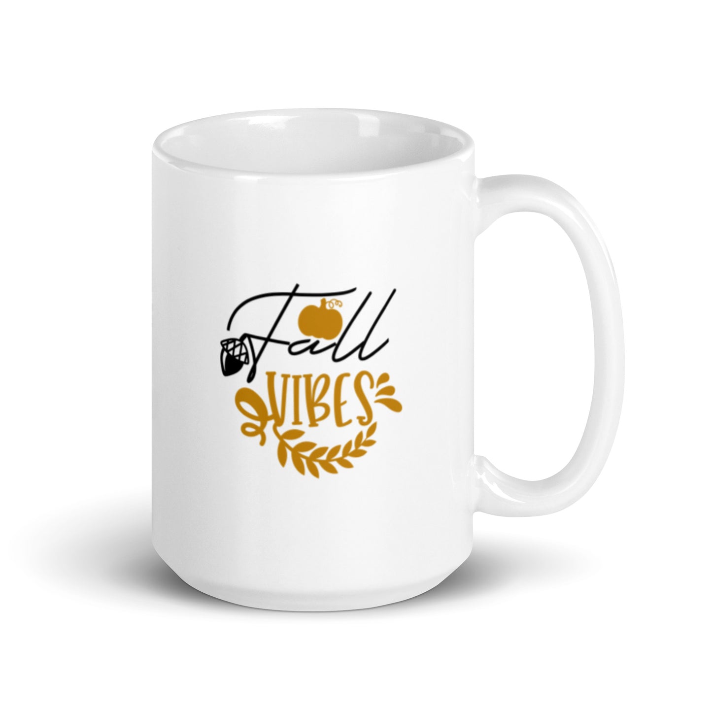 Fall Vibes White glossy mug