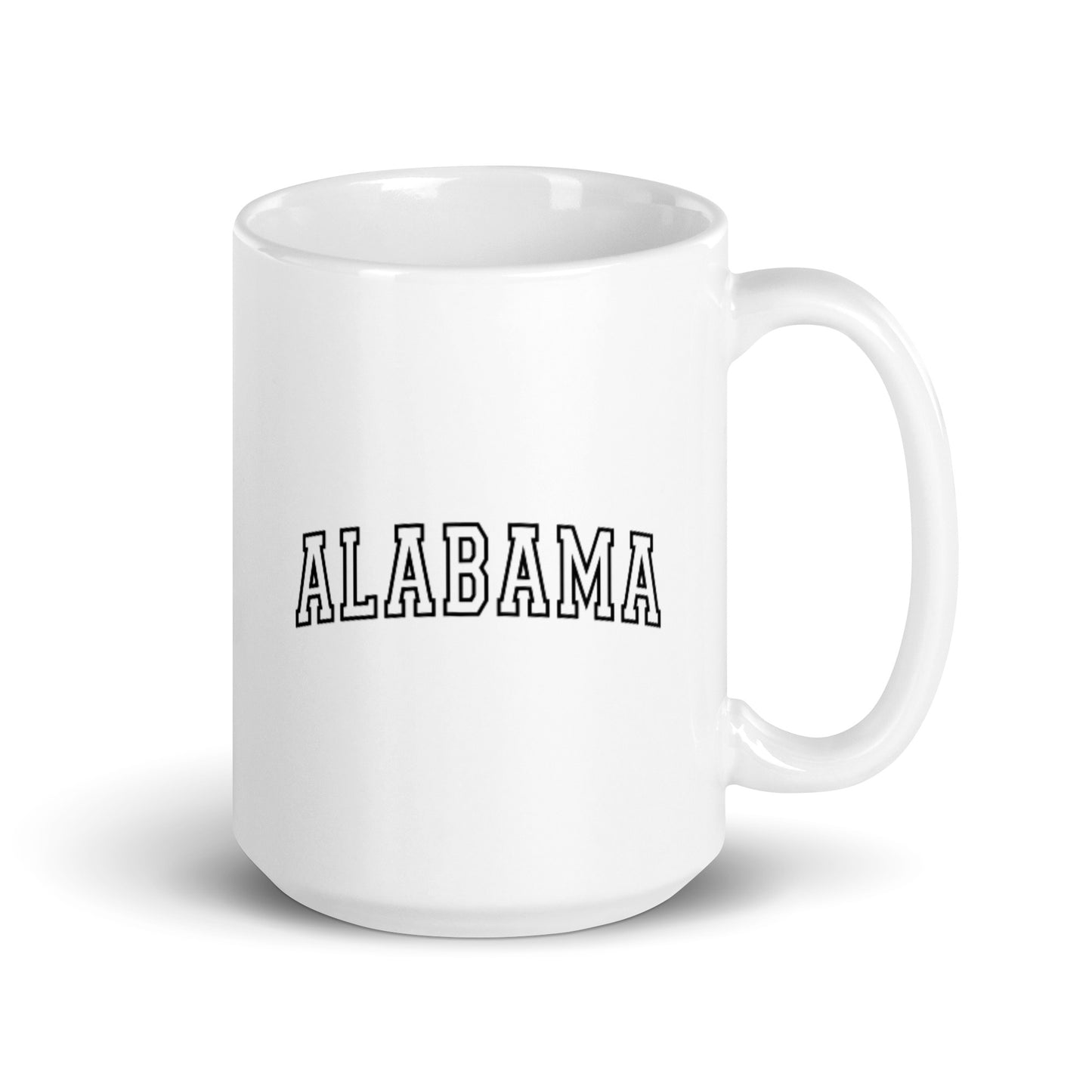 Alabama Varsity Letters White glossy mug