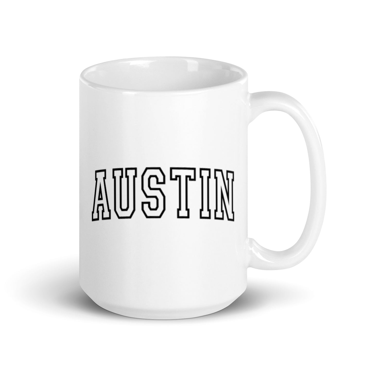 Austin White glossy mug