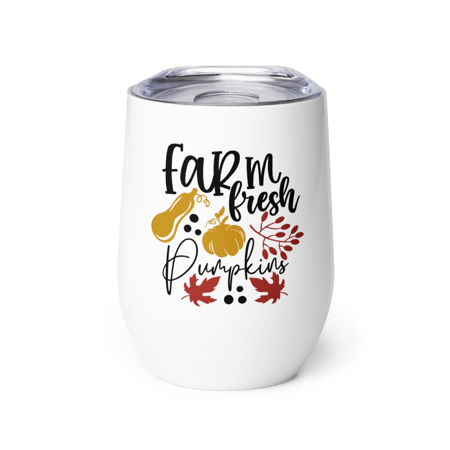 Farm Fresh Pumpkins Wine tumbler