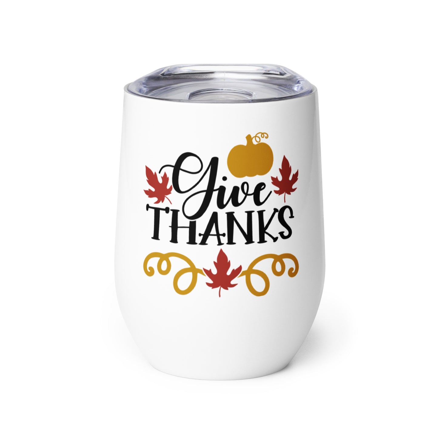 Give Thanks Wine tumbler