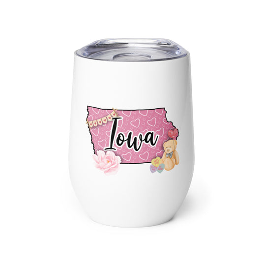 Iowa Valentine Wine tumbler