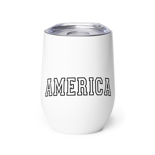 America Varsity Letters Wine tumbler