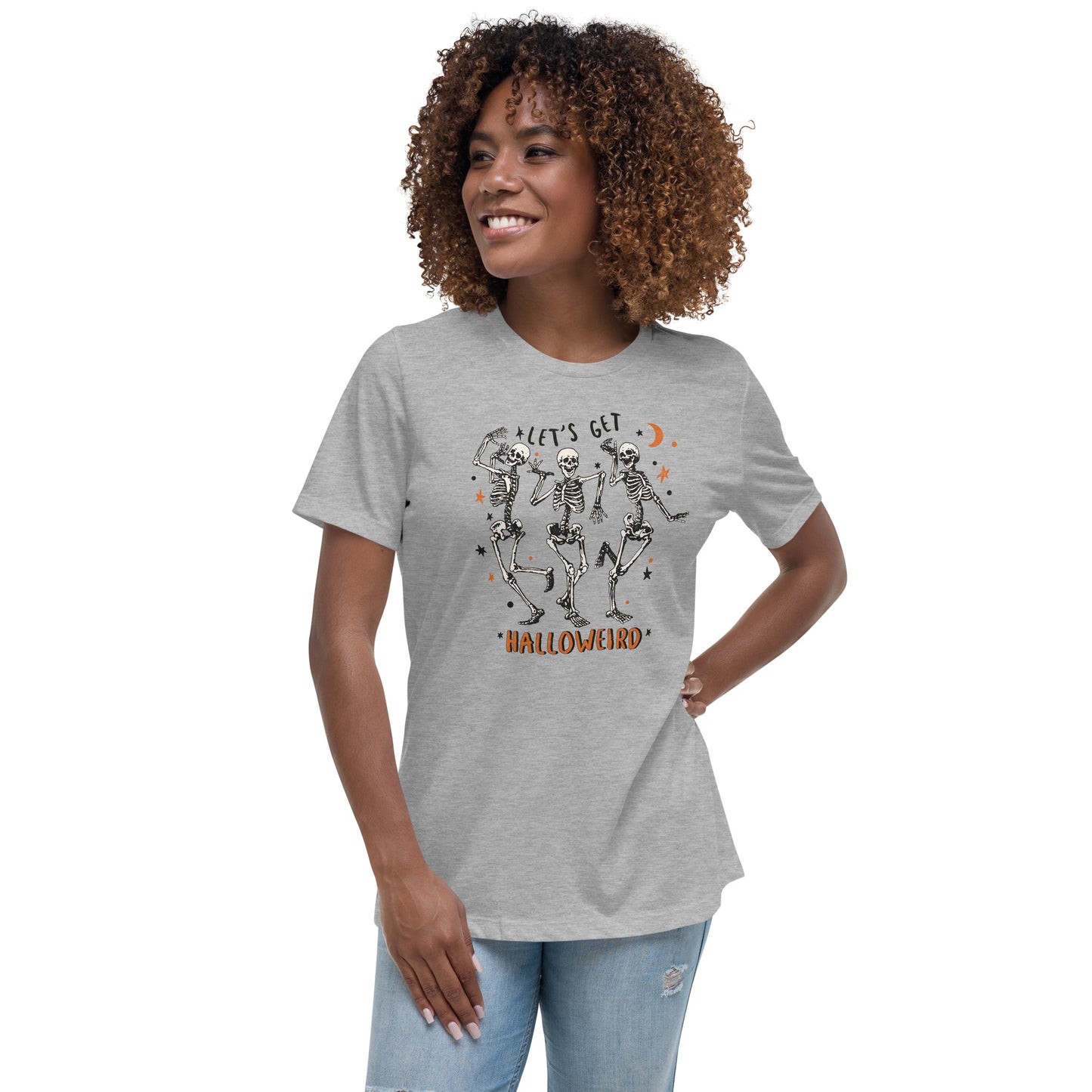 Halloween Let's Get Halloweird Women's Relaxed T-Shirt Tee Tshirt