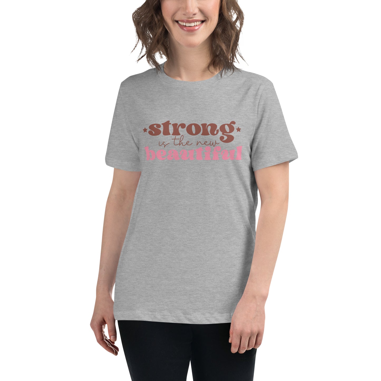 Strong is the New Beautiful Breast Cancer Awareness Women's Relaxed T-Shirt Tee Tshirt