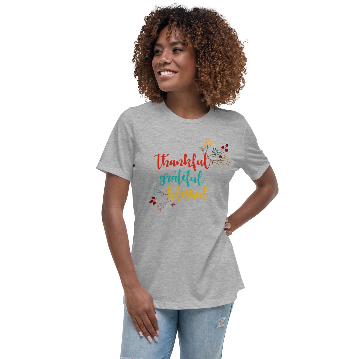 Thankful Grateful Blessed Women's Relaxed T-Shirt