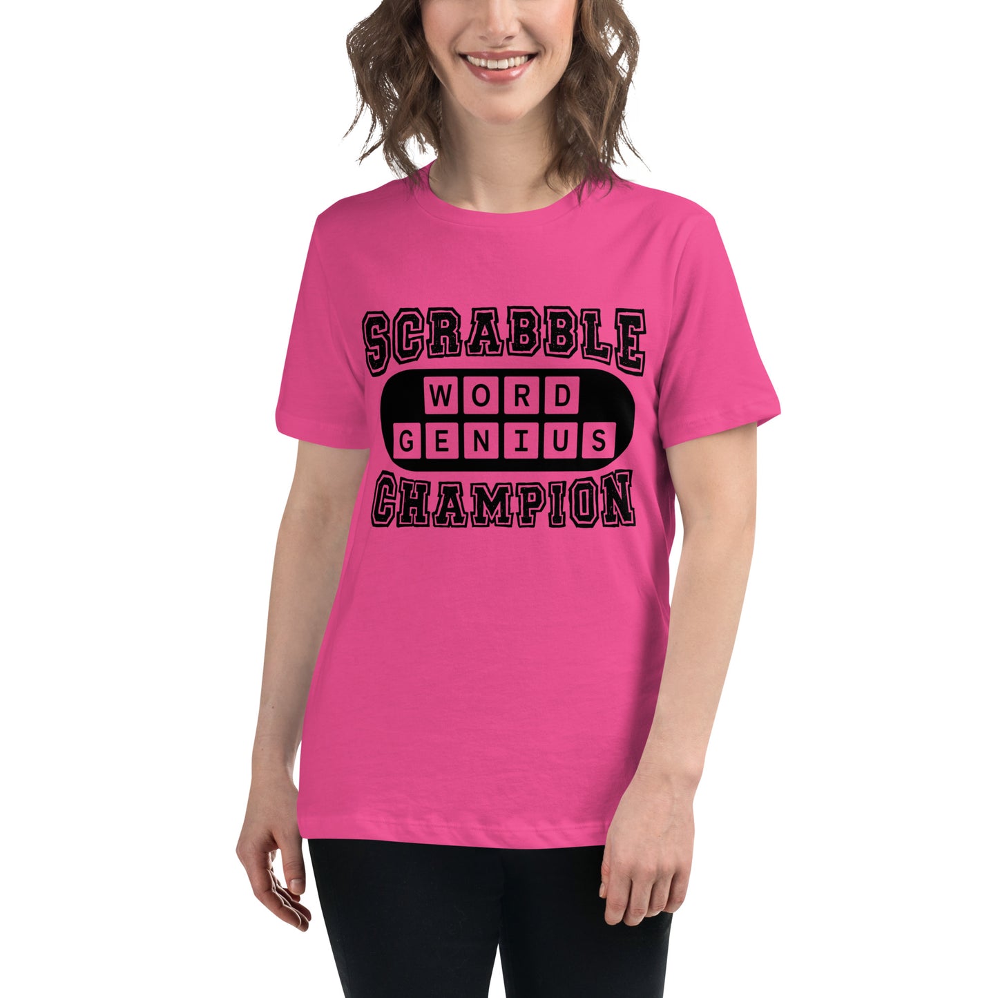 Scrabble Word Genius Champion Women's Relaxed T-Shirt