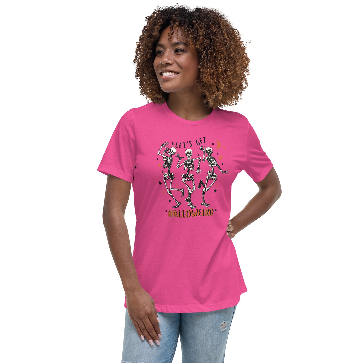 Halloween Let's Get Halloweird Women's Relaxed T-Shirt Tee Tshirt