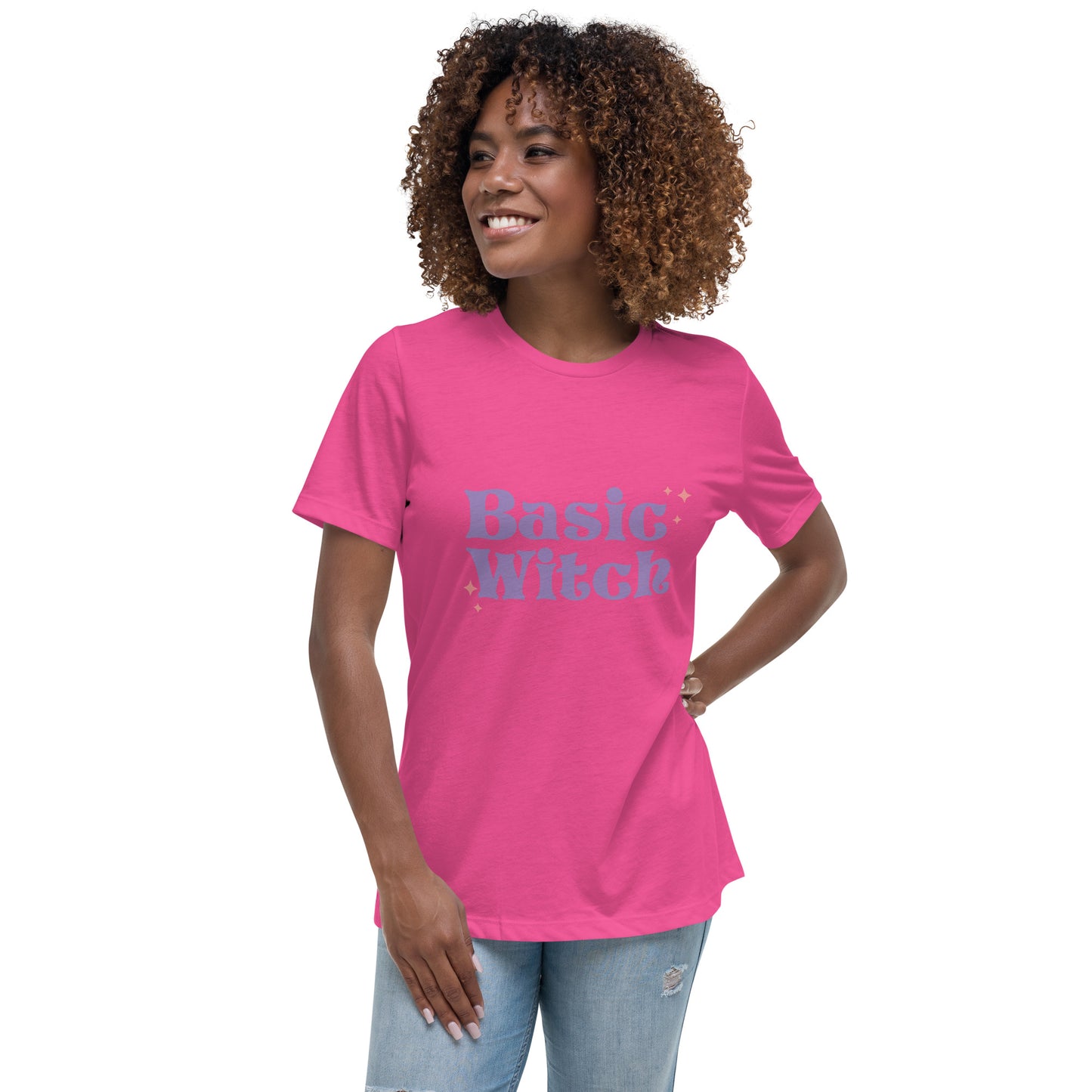 Halloween Basic Witch Women's Relaxed T-Shirt Tee Tshirt