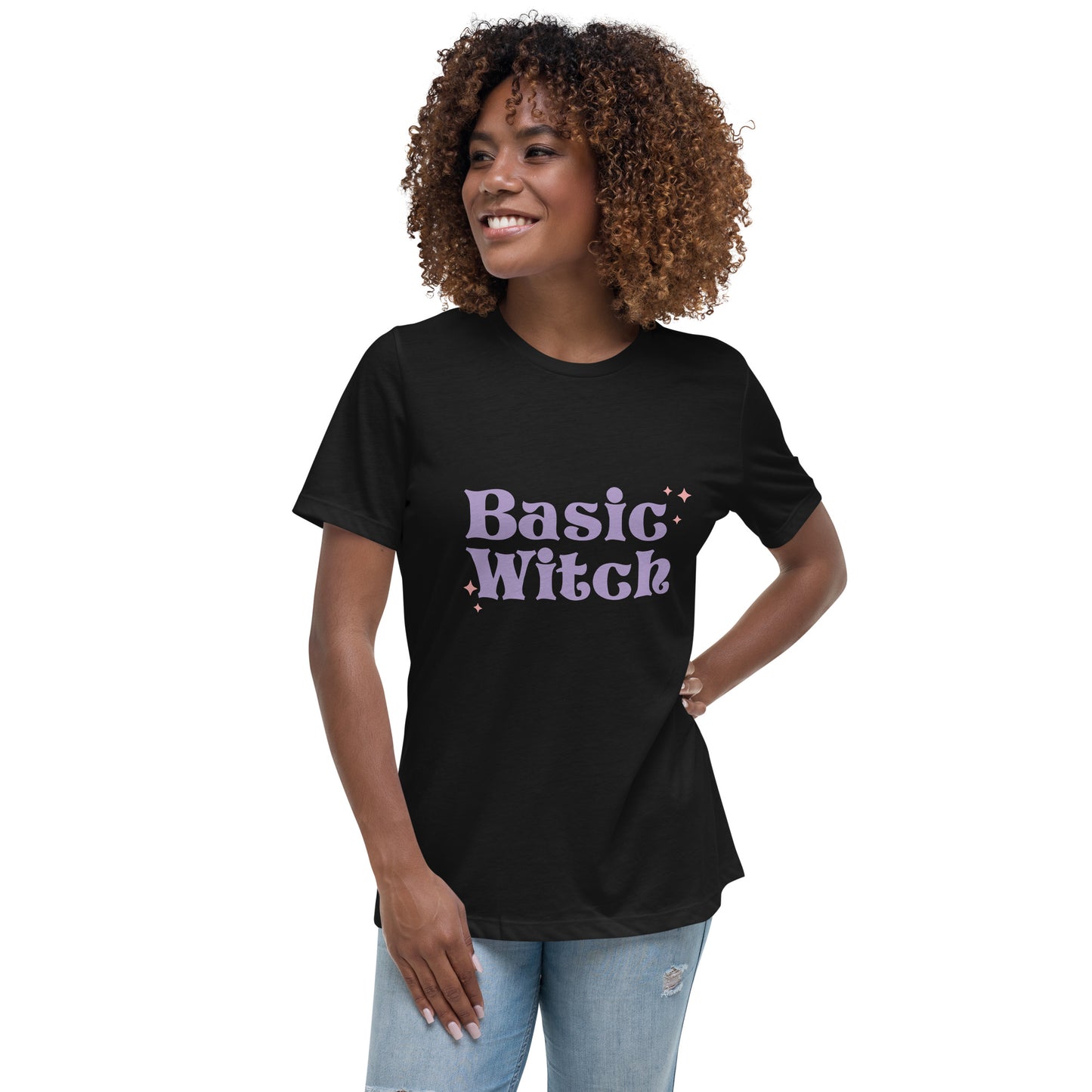 Halloween Basic Witch Women's Relaxed T-Shirt Tee Tshirt