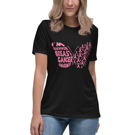 Breast Cancer Survivor Butterfly Women's Tshirt