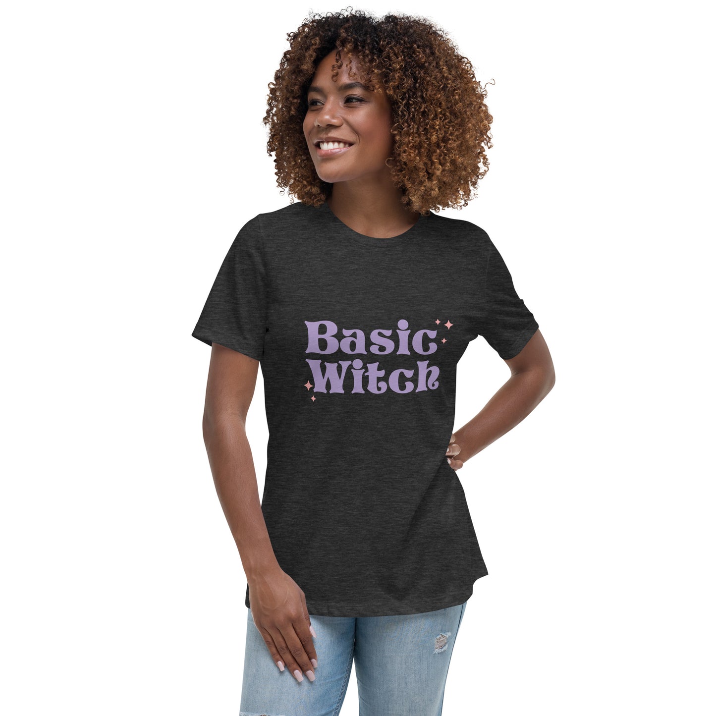 Halloween Basic Witch Women's Relaxed T-Shirt Tee Tshirt