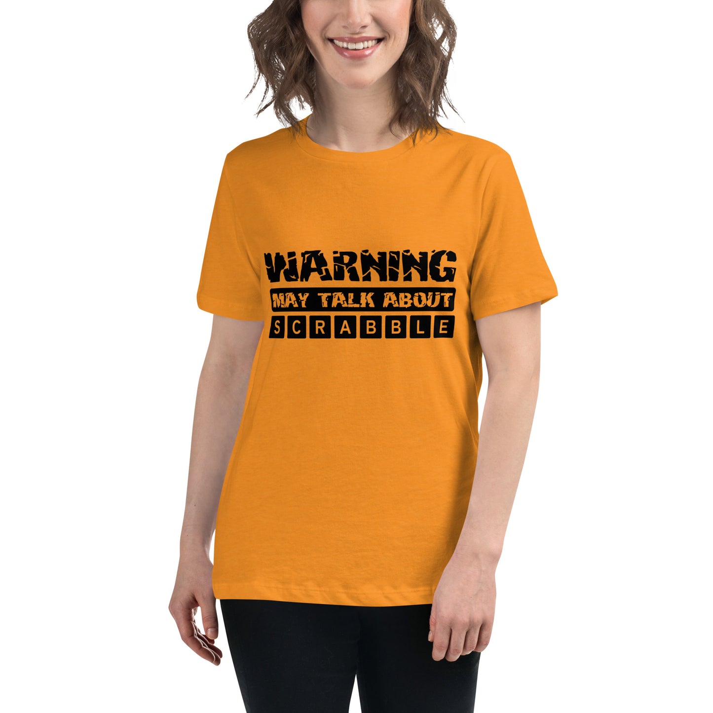 Warning May Talk About Scrabble Women's Relaxed T-Shirt