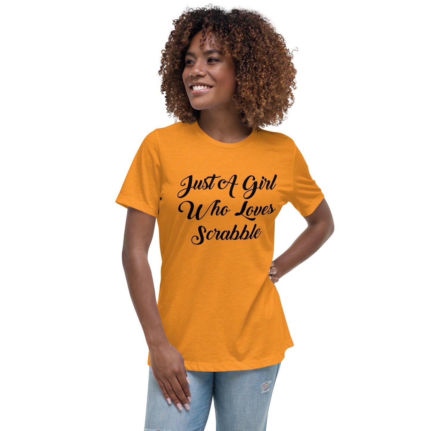 Just a Girl Who Loves Scrabble Women's Relaxed T-Shirt