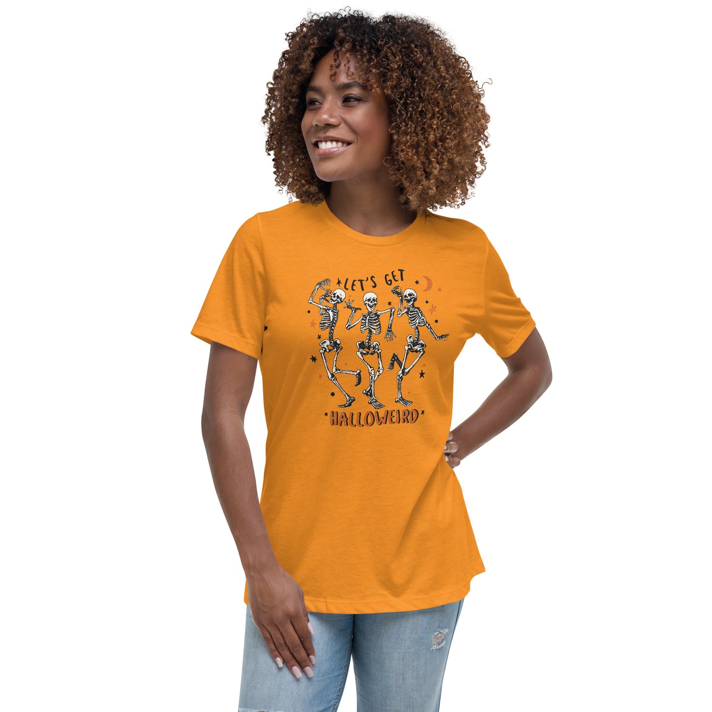 Halloween Let's Get Halloweird Women's Relaxed T-Shirt Tee Tshirt