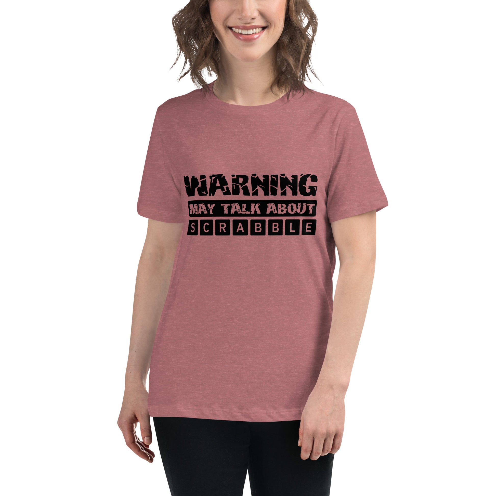 Warning May Talk About Scrabble Women's Relaxed T-Shirt