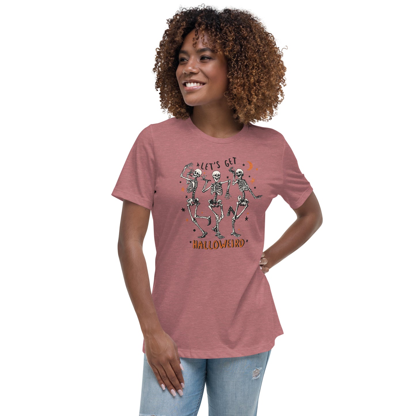 Halloween Let's Get Halloweird Women's Relaxed T-Shirt Tee Tshirt