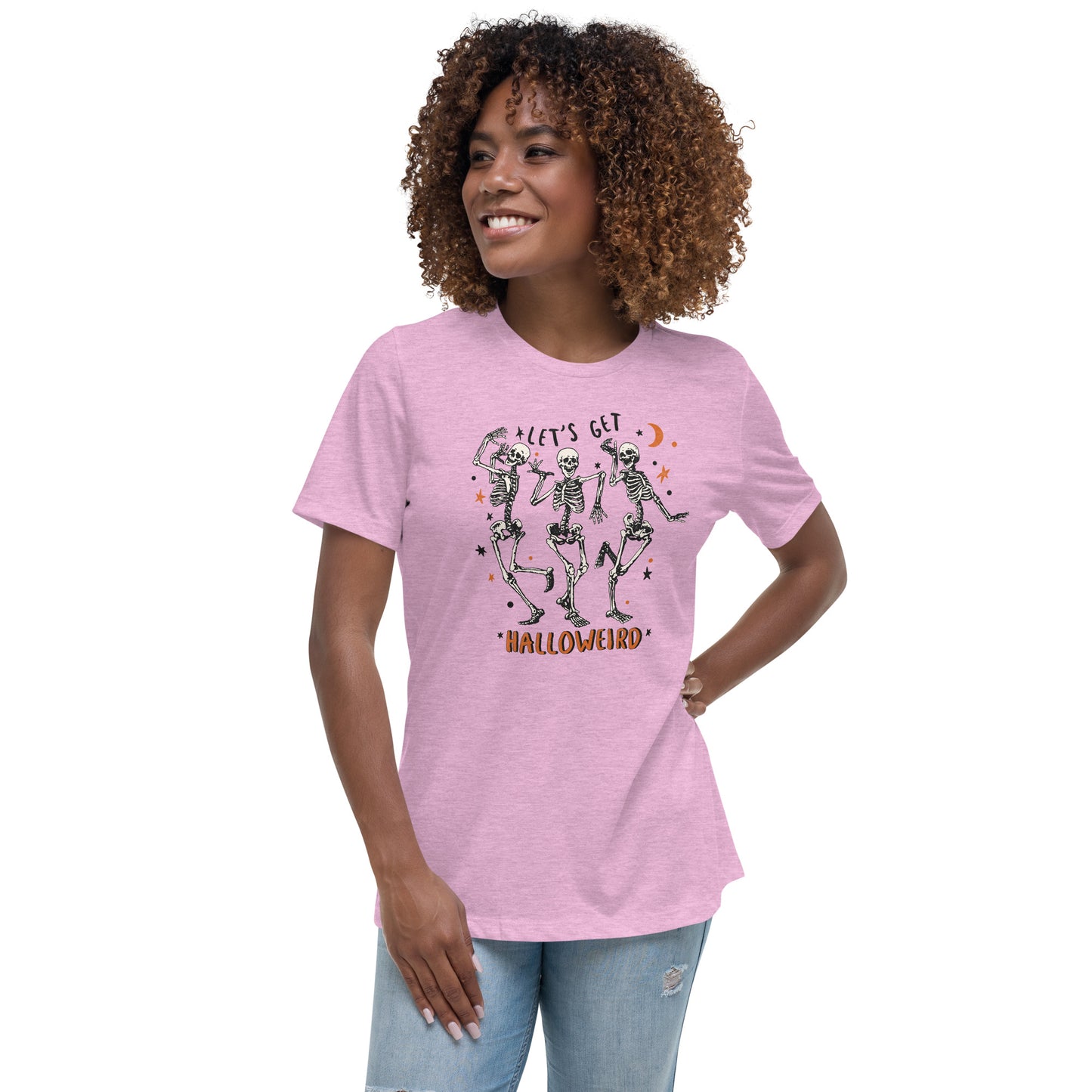 Halloween Let's Get Halloweird Women's Relaxed T-Shirt Tee Tshirt