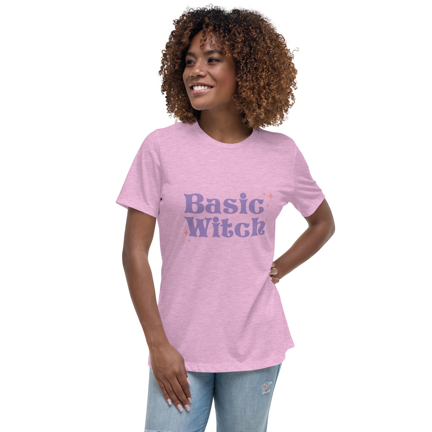 Halloween Basic Witch Women's Relaxed T-Shirt Tee Tshirt