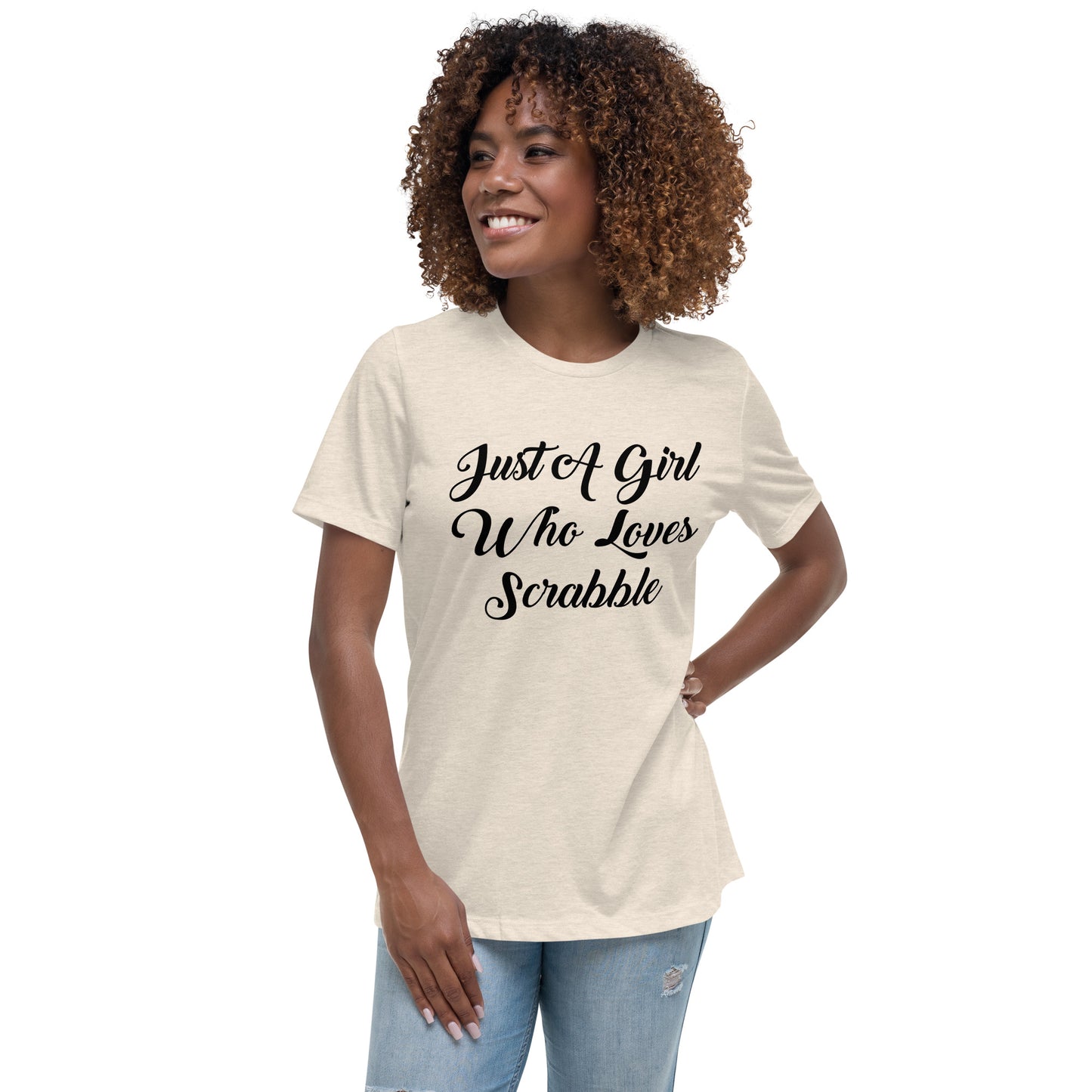 Just a Girl Who Loves Scrabble Women's Relaxed T-Shirt