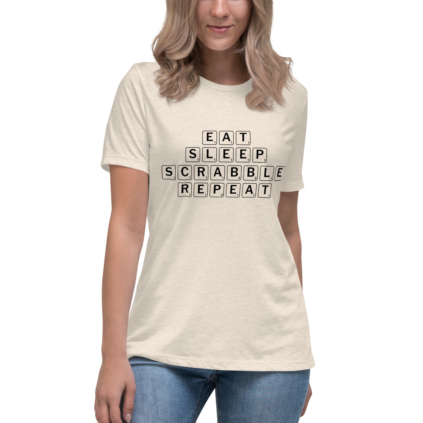 Eat Sleep Scrabble Repeat Women's Relaxed T-Shirt
