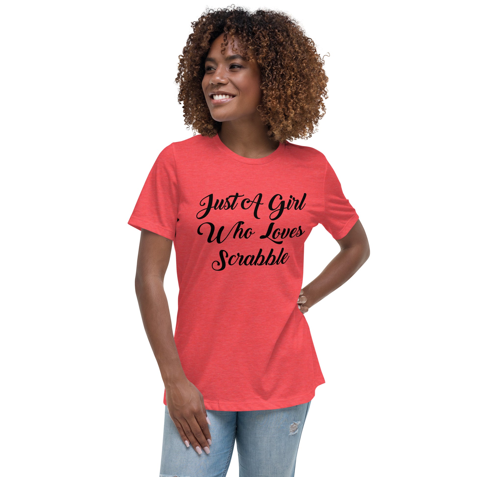 Just a Girl Who Loves Scrabble Women's Relaxed T-Shirt