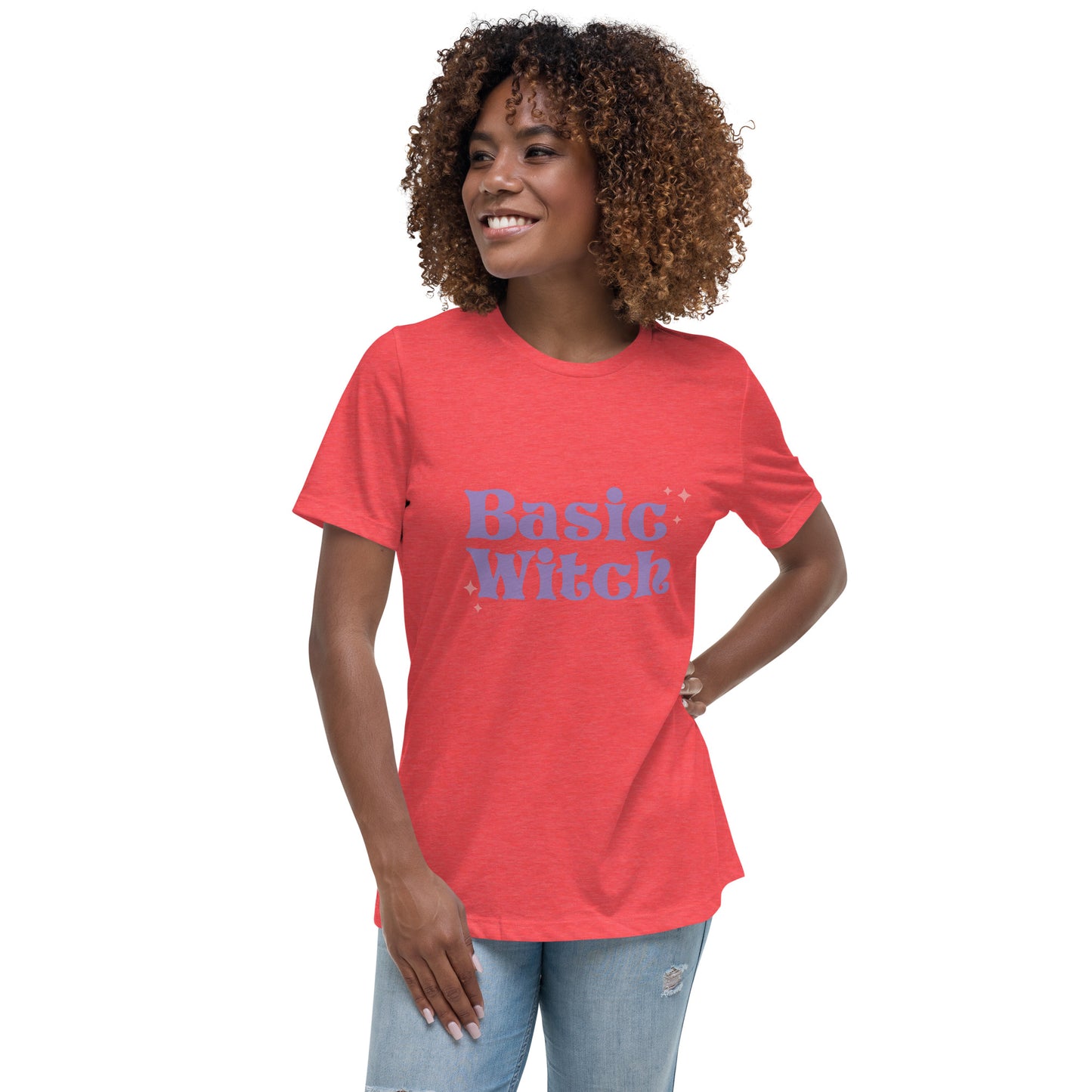 Halloween Basic Witch Women's Relaxed T-Shirt Tee Tshirt