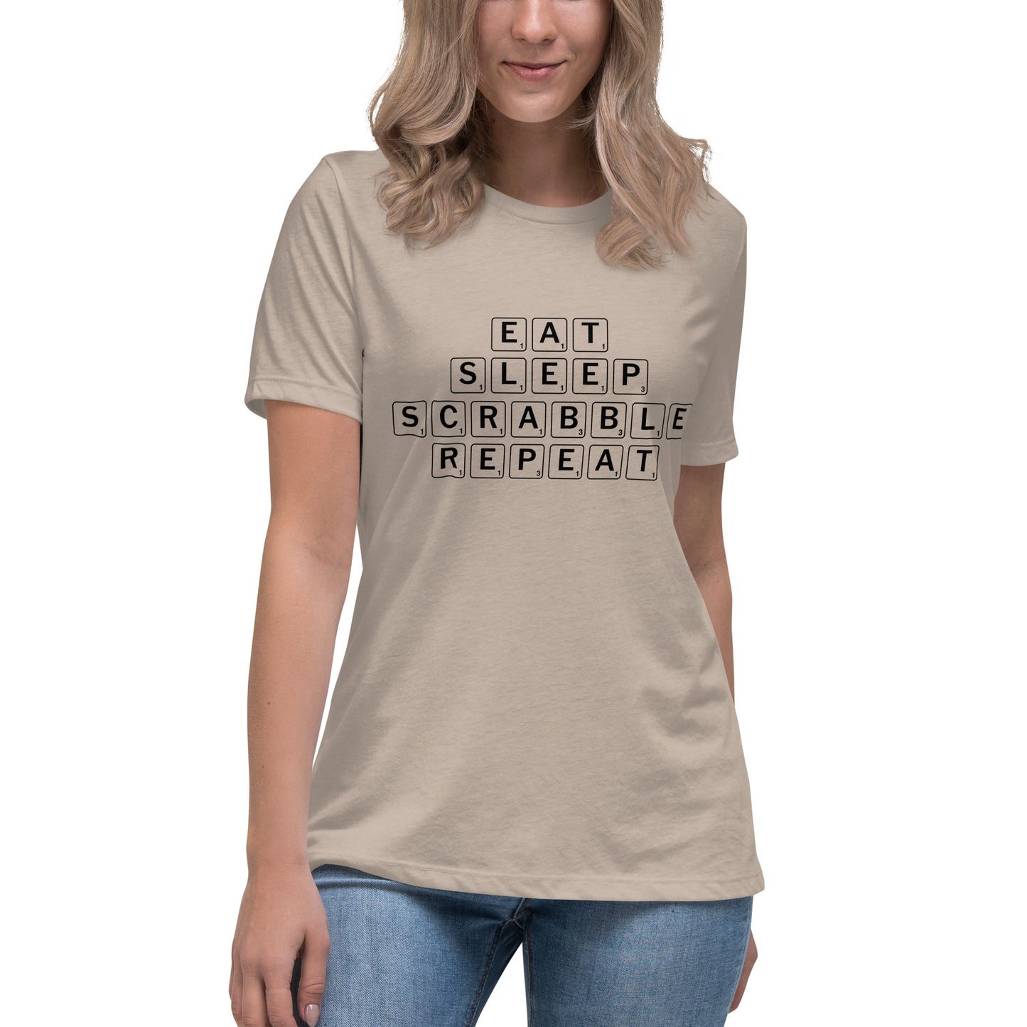Eat Sleep Scrabble Repeat Women's Relaxed T-Shirt