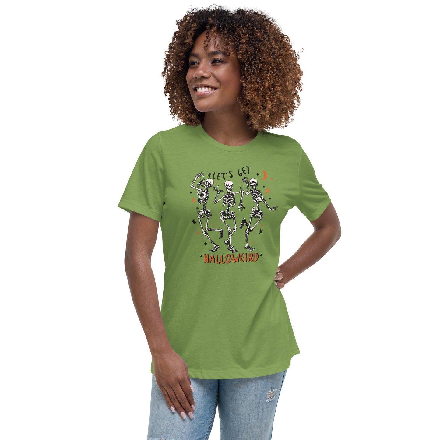 Halloween Let's Get Halloweird Women's Relaxed T-Shirt Tee Tshirt