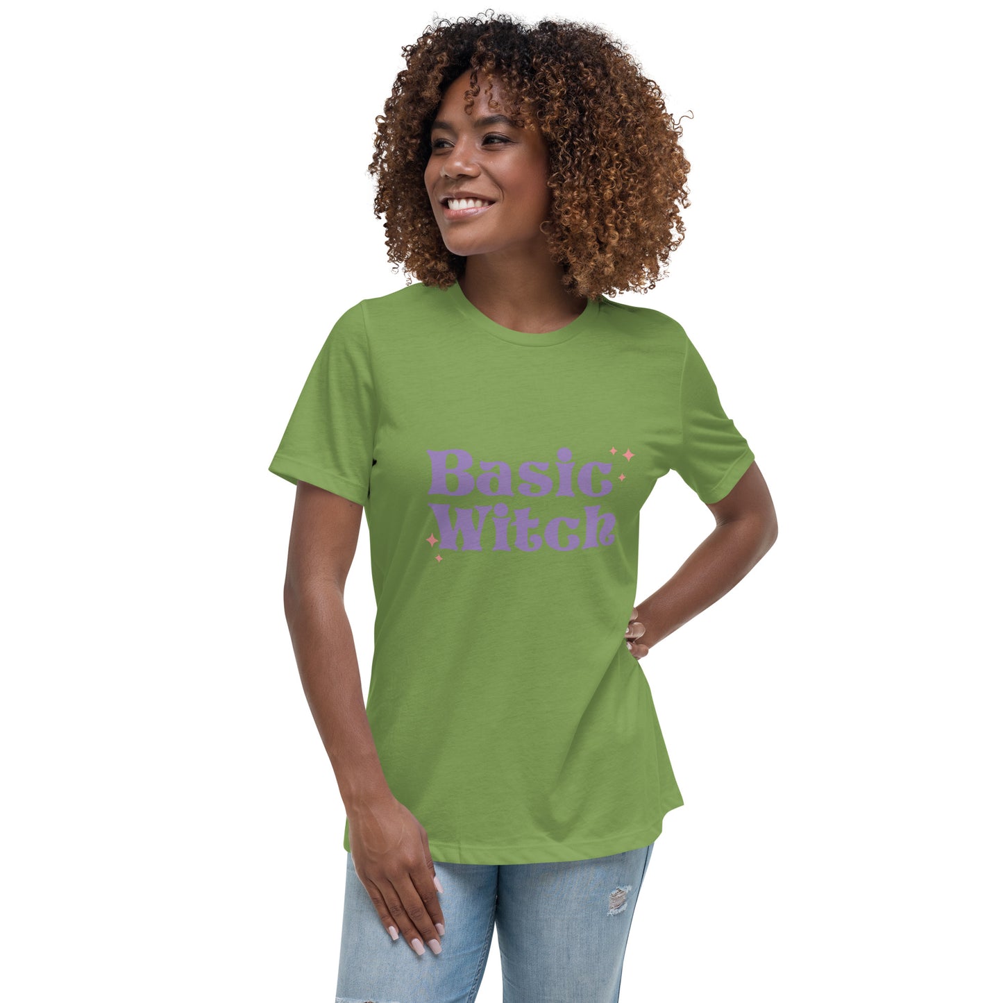 Halloween Basic Witch Women's Relaxed T-Shirt Tee Tshirt