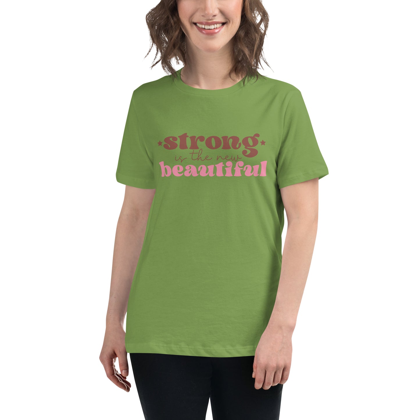 Strong is the New Beautiful Breast Cancer Awareness Women's Relaxed T-Shirt Tee Tshirt