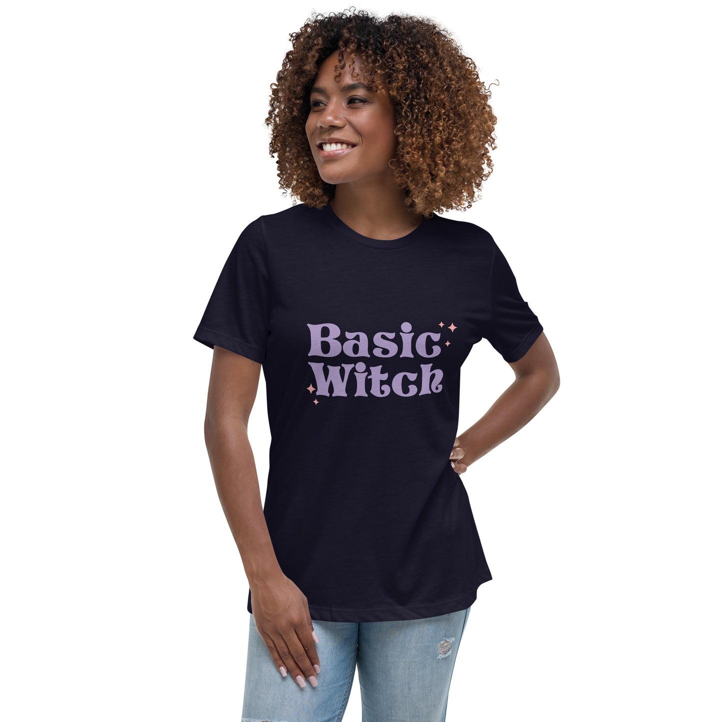Halloween Basic Witch Women's Relaxed T-Shirt Tee Tshirt