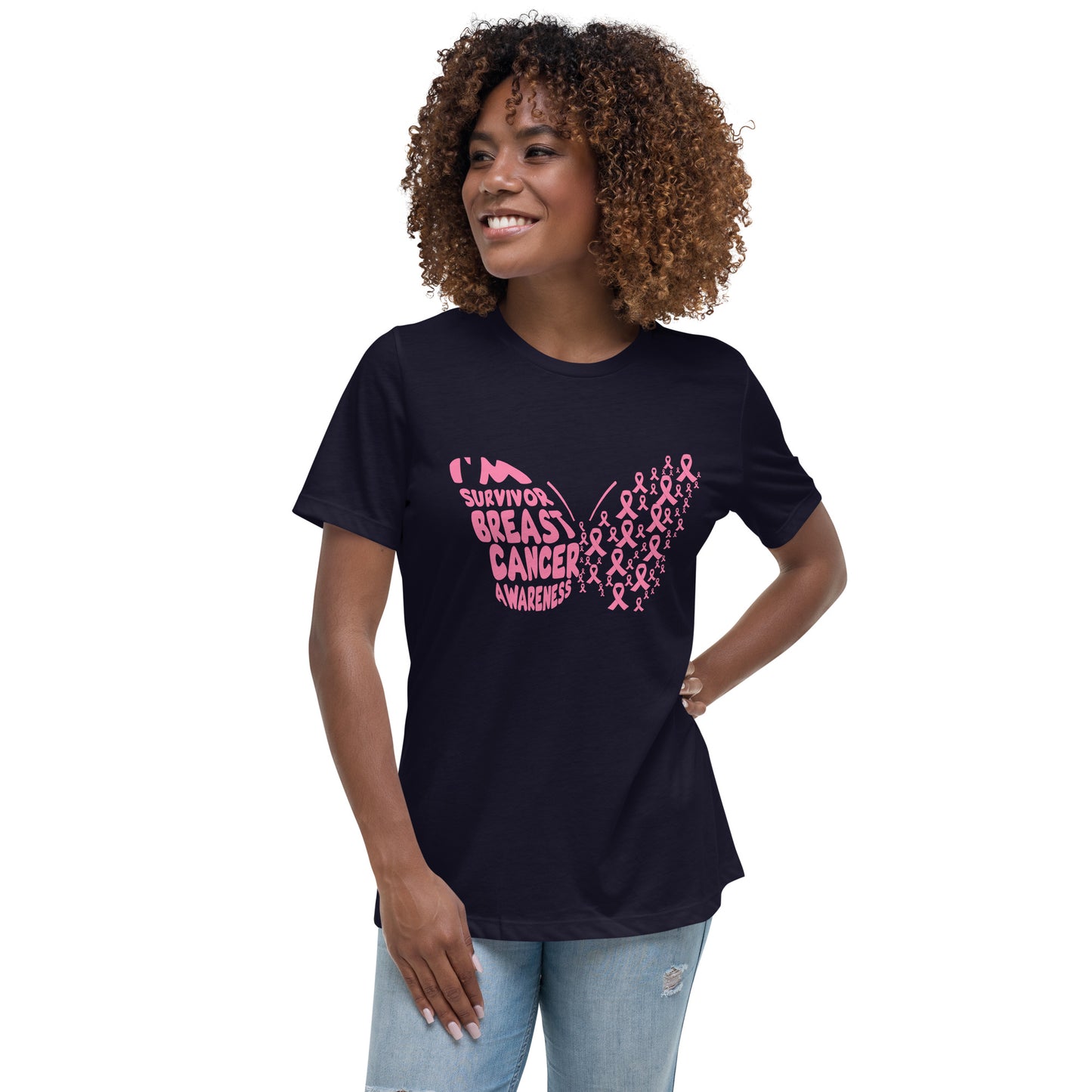 Breast Cancer Survivor Butterfly Women's Tshirt