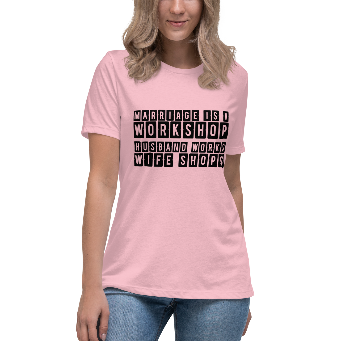 Marriage is a Workshop Husband Works Wife Shops Tshirt Tee t-shirt