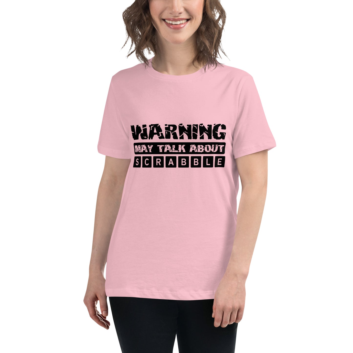 Warning May Talk About Scrabble Women's Relaxed T-Shirt