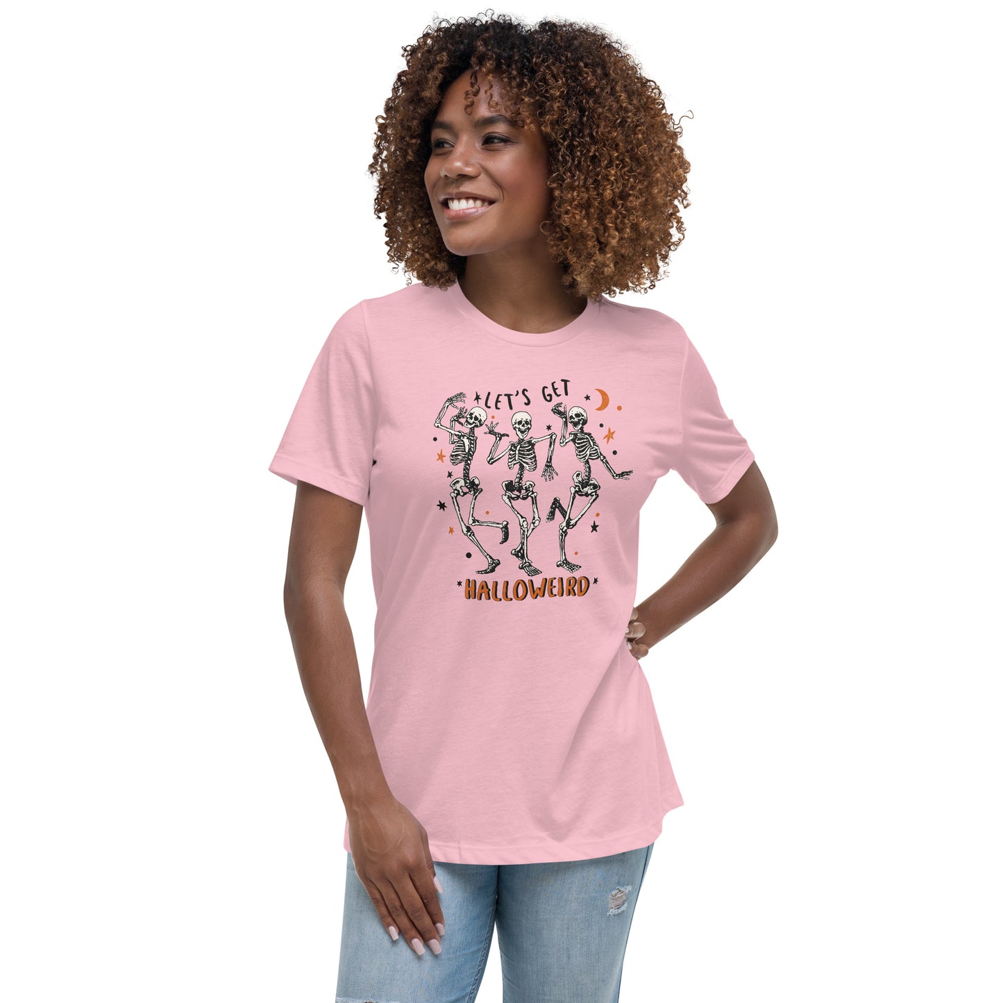 Halloween Let's Get Halloweird Women's Relaxed T-Shirt Tee Tshirt