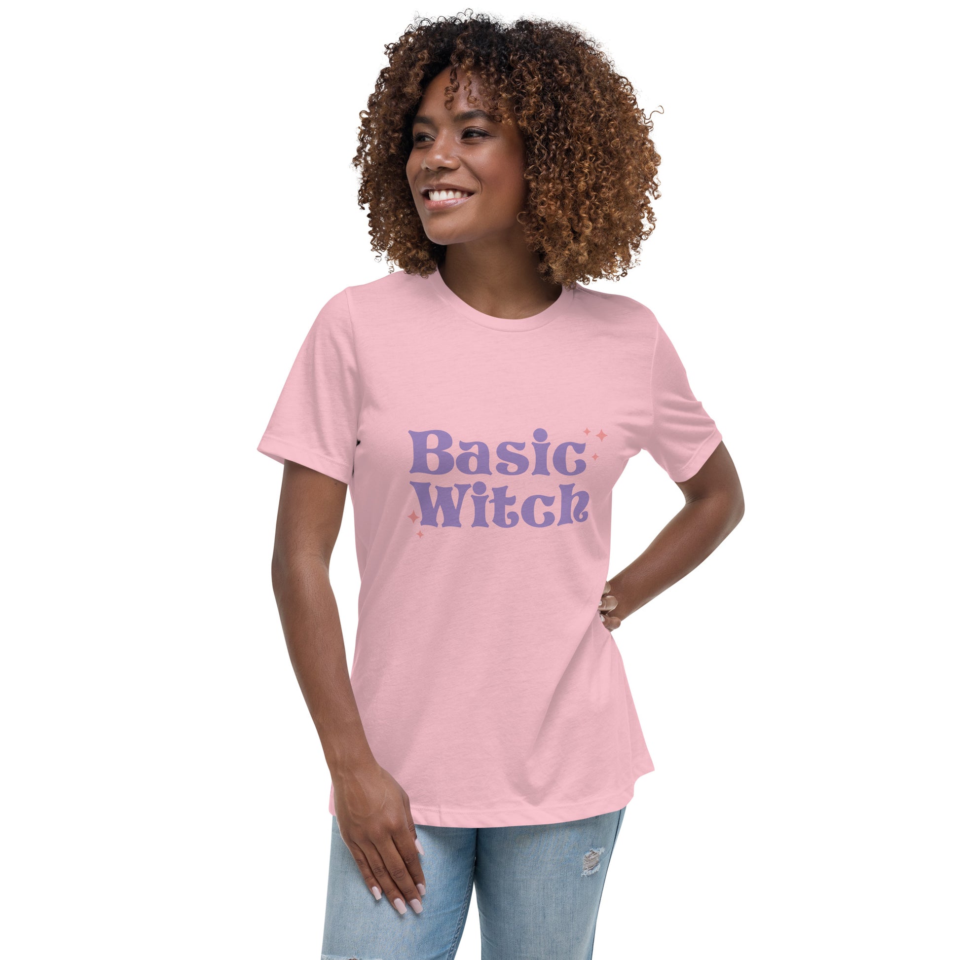 Halloween Basic Witch Women's Relaxed T-Shirt Tee Tshirt