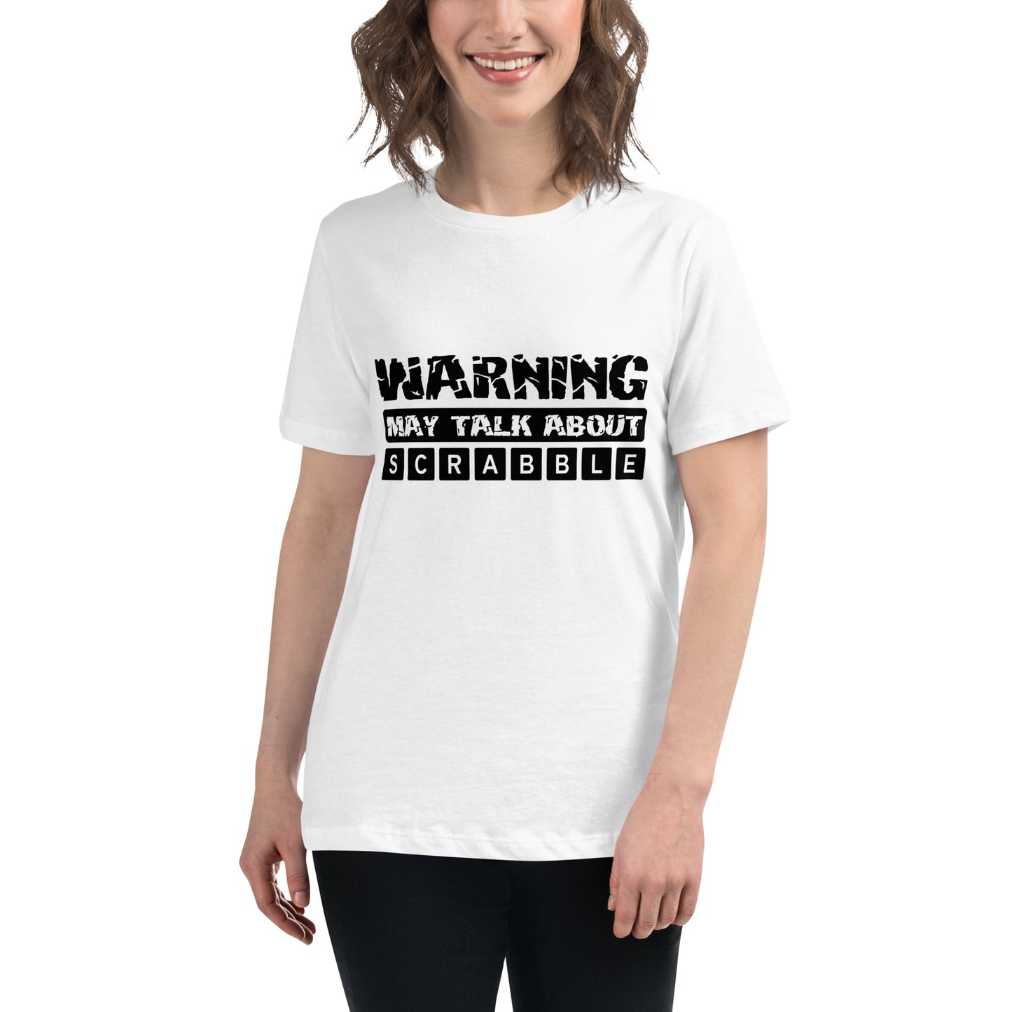 Warning May Talk About Scrabble Women's Relaxed T-Shirt